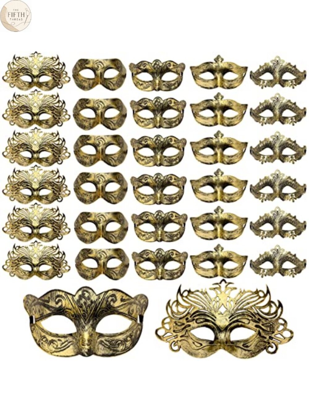 30 Pcs Masquerade Masks with Straps for Women Men Party Costume Venetian